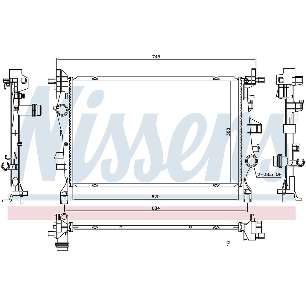 RAD. FIAT 500X (14) 1,3MJTD / 1,4 TURBO