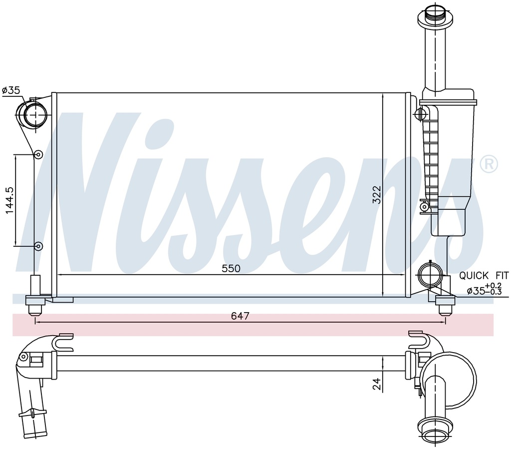 RAD. FIAT PANDA (06) 1.1i 8v / 1.2i 8v