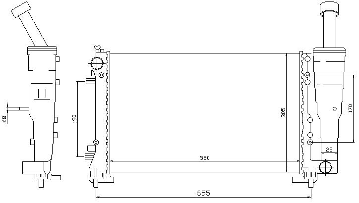 RAD. FIAT PUNTO II (03) 1.4i 16v