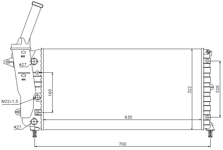 RAD. FIAT PUNTO 75 / 85 (97) 1.2 I 16V