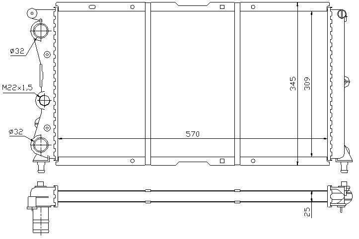 RAD. FIAT PUNTO (93) 1.4i / 1.4 GT TURBO