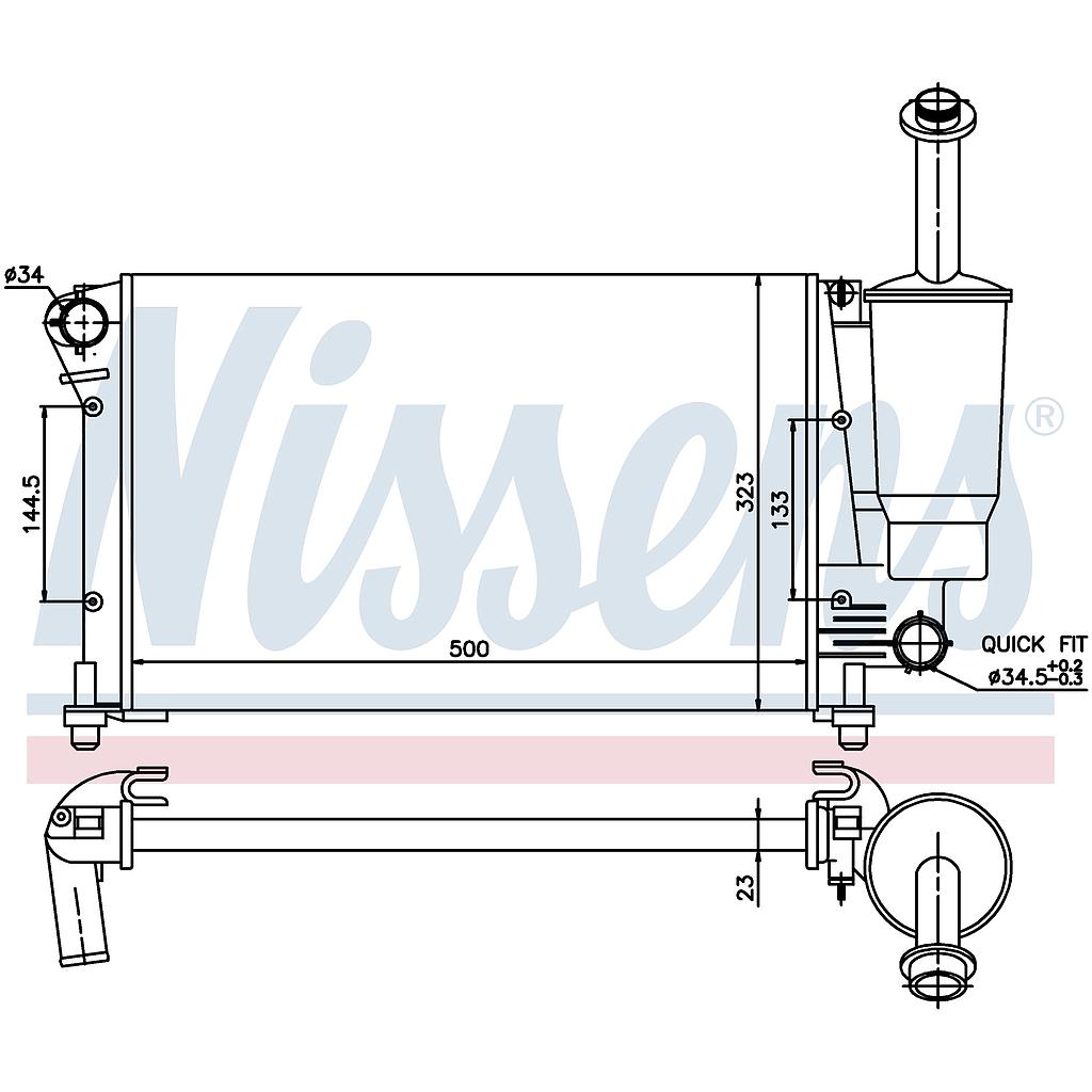 RAD. FIAT PANDA (03) 1,1i / 1,2GAS / 1,2i