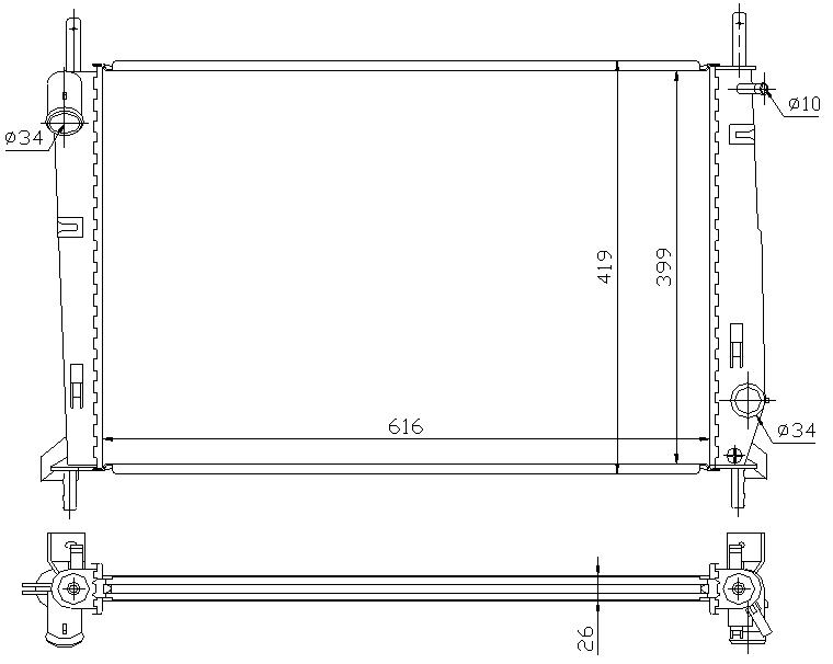 RAD. FORD MONDEO (93) 1.8TD / 2.5i V6