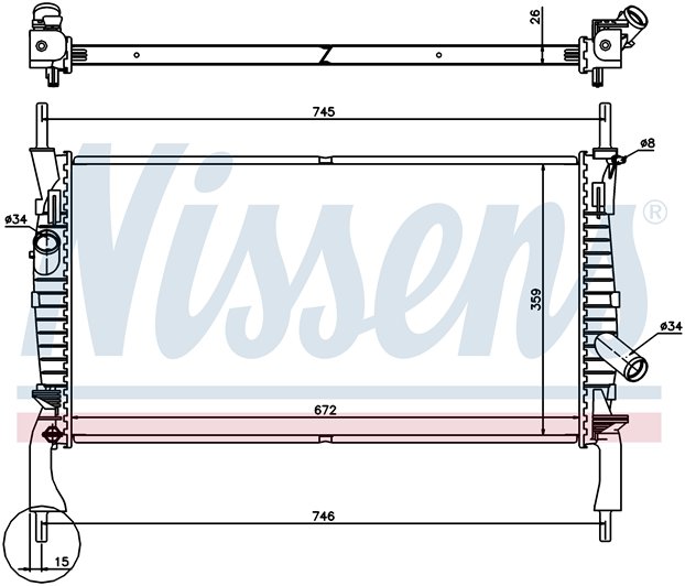 RAD. FORD TRANSIT VII (06) -2.2D/2.3i/2.4D