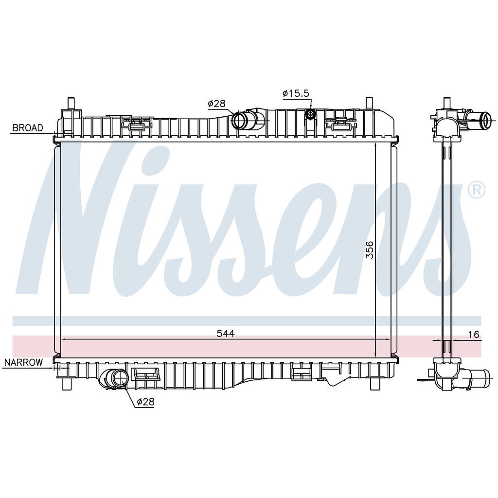 RAD. FORD B-MAX (12) 1,0 ECOBOOST