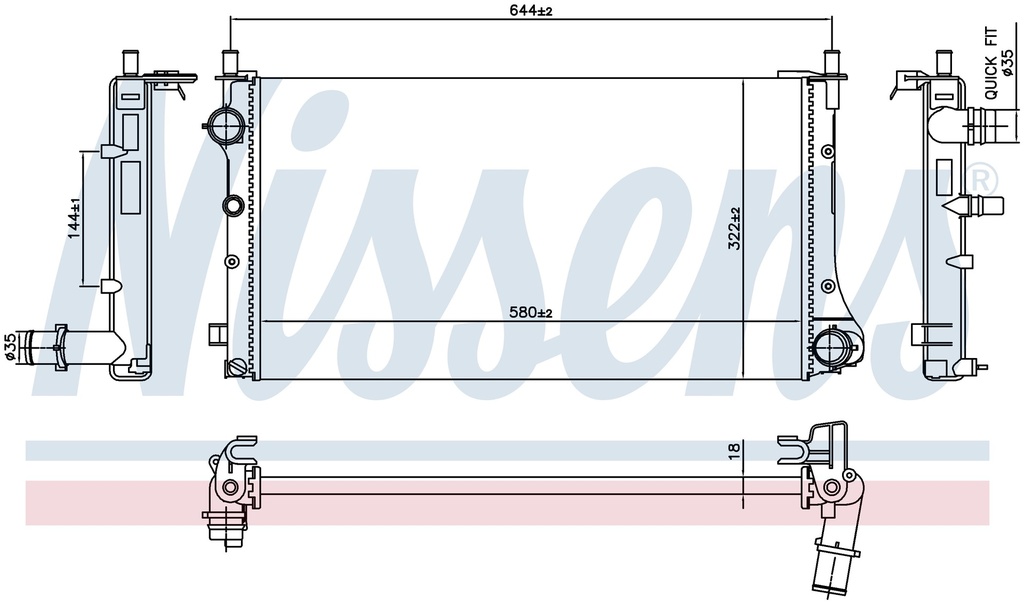 RAD. FIAT PANDA (03) 1,1 / 1,2
