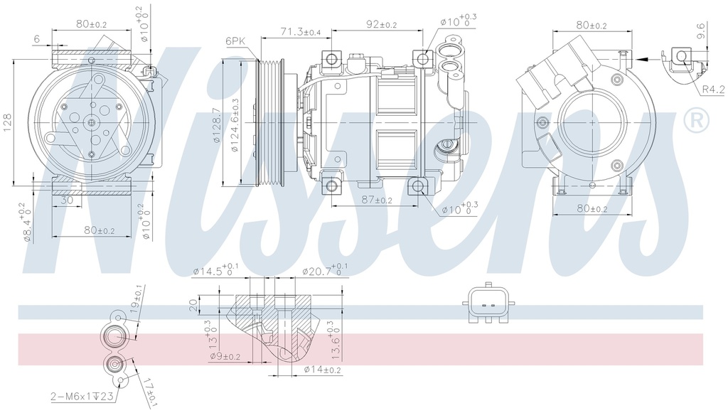 COMP. NISSAN QASHQAI (07) 1,5DCI SD7V16 POLY-V6