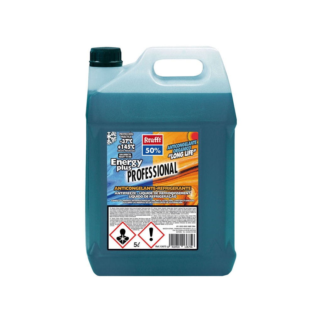 LIQUIDO REFRIGERANTE KRAFFT (50%) G12+ AZUL