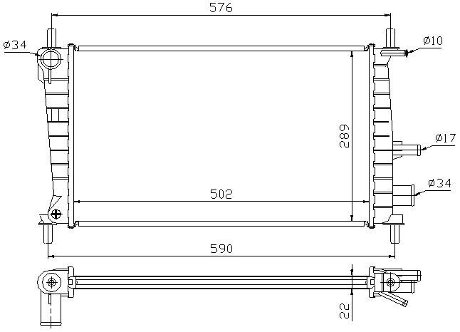 RAD. FORD FIESTA IV (96) 1.2i 16v / 1.4i 16v