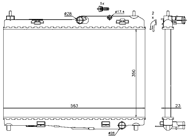 RAD. FORD FIESTA VI (08) 1.25 / 1.4 / 1.6