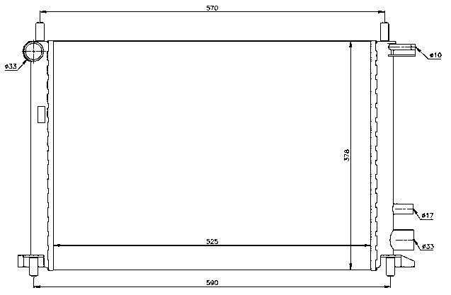 RAD. FORD FIESTA IV (96) 1.25i 16V/1.4i 16V/ 1,4i 16V/ Quartz