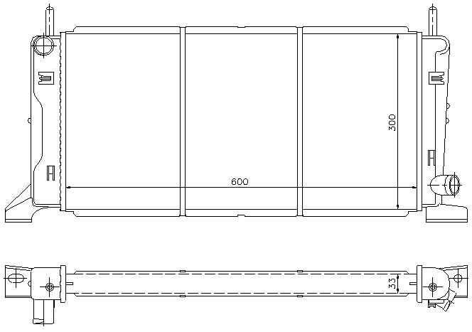 RAD. FORD ESCORT II (86-89) 1.4/1.4I/1.6/1.6I/1.6XR31/1.6D/1.8D