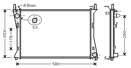 RAD. FORD FIESTA V (04) 2.0i 16v