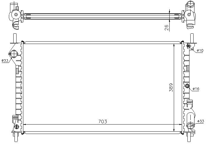 RAD. FORD TRANSIT CONNECT (02) 1.8TDCi
