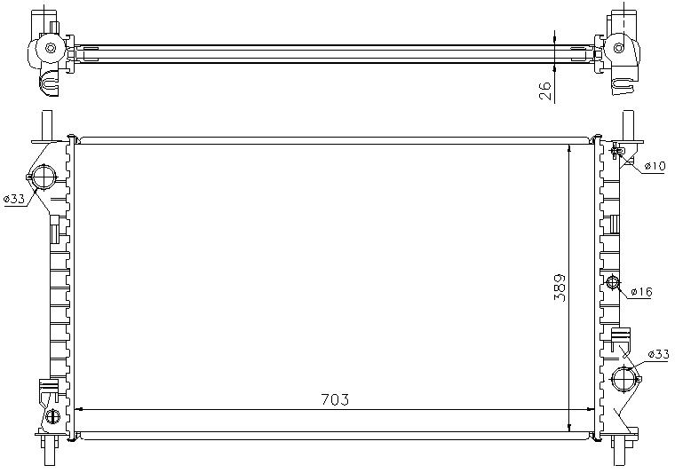 RAD. FORD TOURNEO CONNECT (02) 1.8i 16v / 1.8TDCi CON A.A.