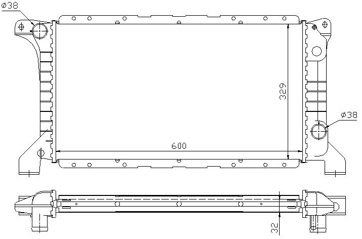 RAD. FORD TRANSIT IV (91-94) 2.5D
