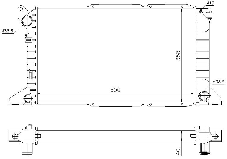 RAD. FORD TRANSIT V (94-00) 2.5 TD