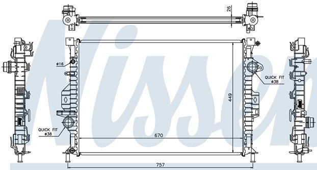 RAD. FORD/LAND ROVER/VOLVO (10) +/- M/A FOCUS/CMAX