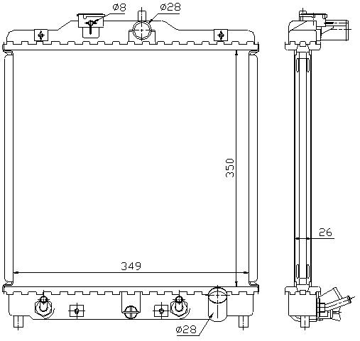 RAD. HONDA CIVIC V (95) 1.4i / 1.6i M/A