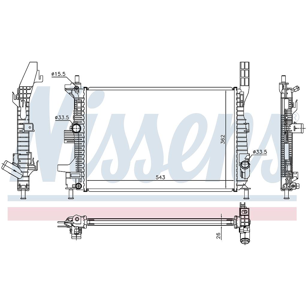 RAD. FORD C-MAX (10) 1,0ECOBOOST