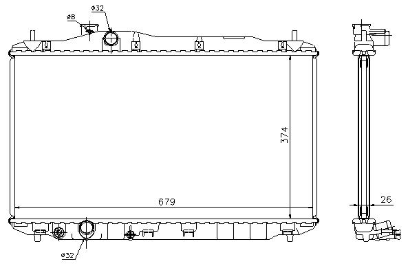 RAD. HONDA CIVIC VII (05) 1.4DSi / 1.8i 16v