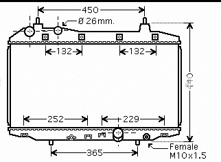 RAD. HONDA CIVIC VII (05) +1.3DSi