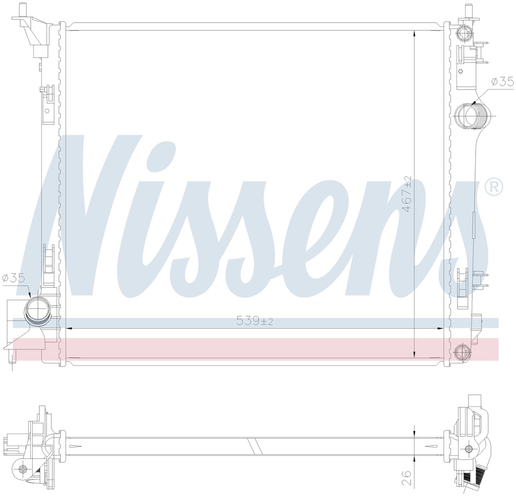 RAD. NISSAN QASHQAI (14) 1,6D