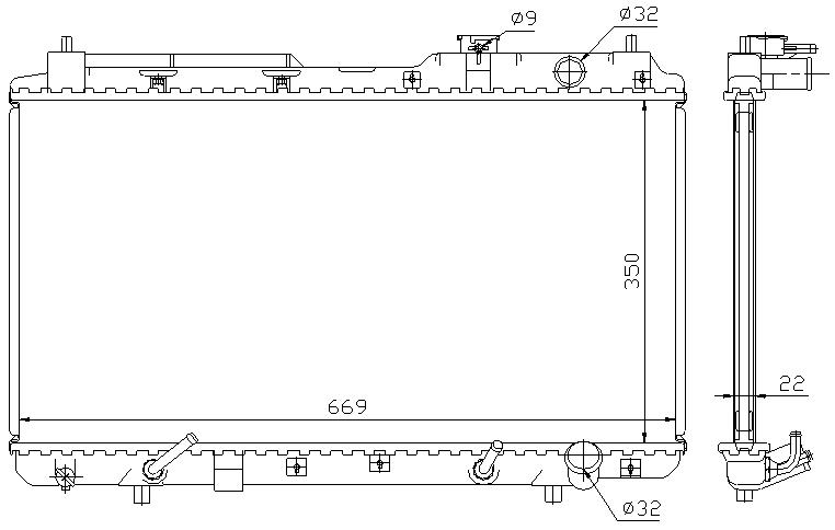 RAD. HONDA CR-V (97-02) 2.0i 16v