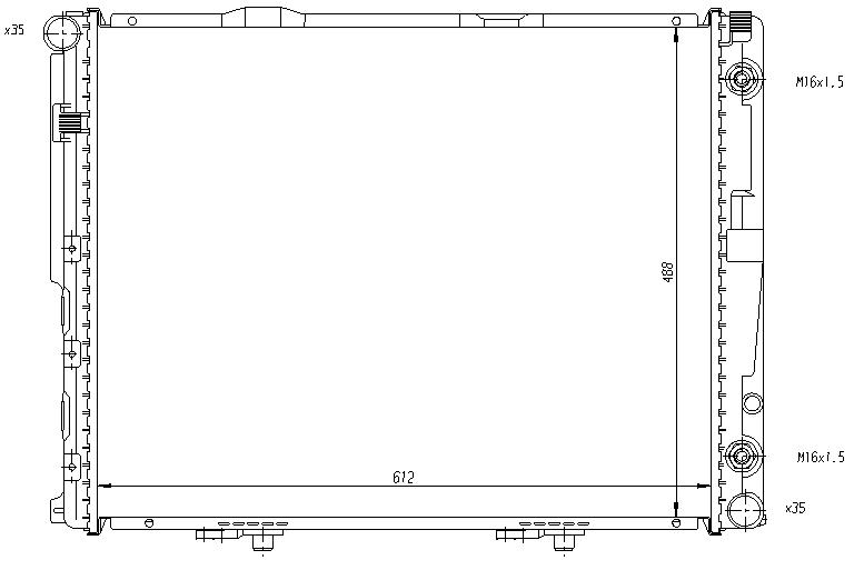 RAD. MERCEDES W124 (86-93) 300 TD / E300