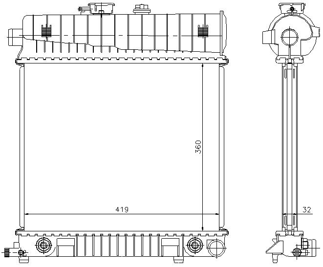 RAD. MERCEDES W202 (94) M/A - CON DEP. EXP