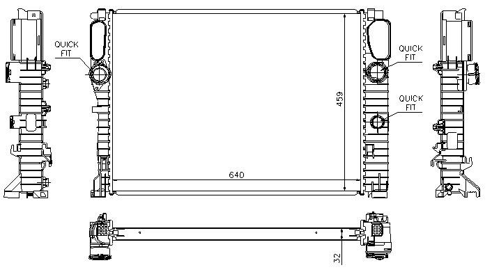 RAD. MERCEDES W211 (02) E200 / E220CDi / E270CDi