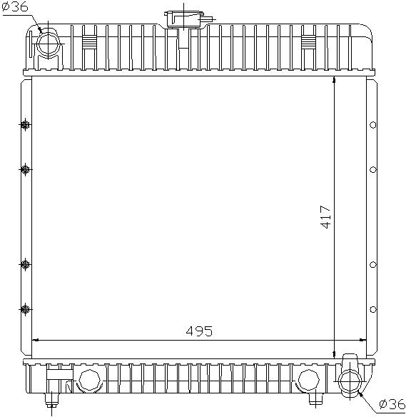RAD. MERCEDES W123 200/200 D/220 D/230/240 D