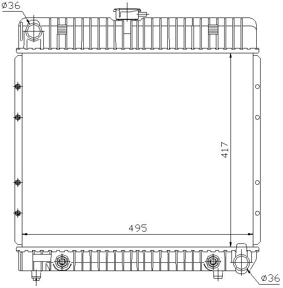 RAD. MERCEDES W123 240 D/280 E-CE (81-84)