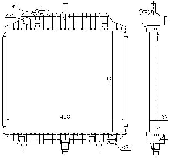 RAD. MERCEDES MEVOSA  FL 631 (EUROPA) /MB-100/MB-120/MB-180