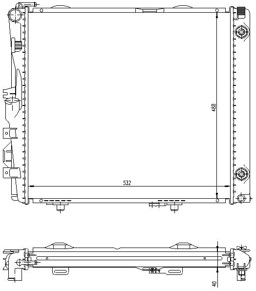 RAD. MERCEDES W124 (84) M/A + 260E/E280/E320