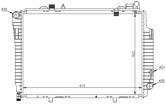 RAD. MERCEDES W202 (93) CLASE C CON ACOPLE