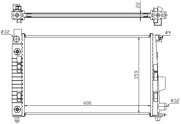 RAD. MERCEDES W168 (97) M/A +/- 140/160/160CDi/170CDi/190