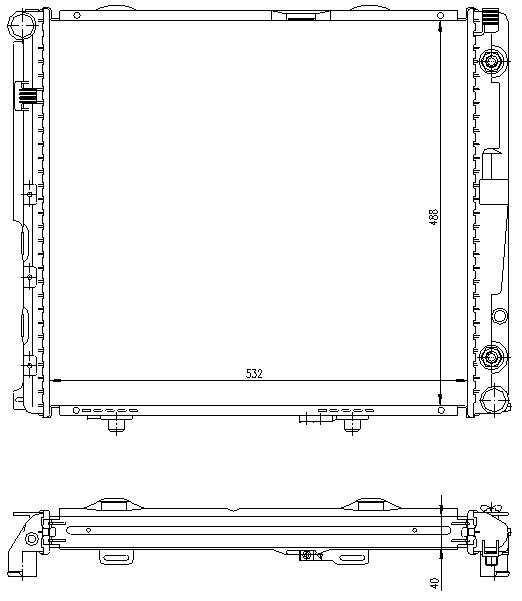 RAD. MERCEDES W124 (84) M/A + 200D/250D/250TD/300D