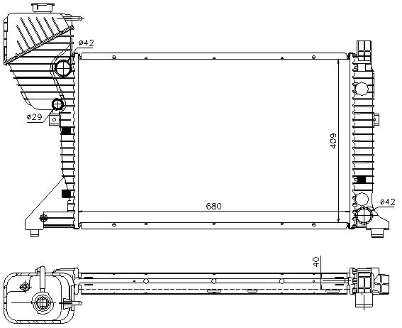 RAD. MERCEDES SPRINTER 2T (95) 208CDi / 211CDi