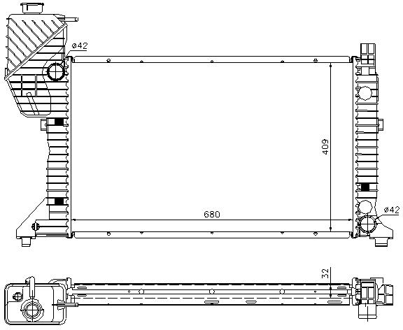 RAD. MERCEDES SPRINTER (97-00 2T) 212 D 2,9
