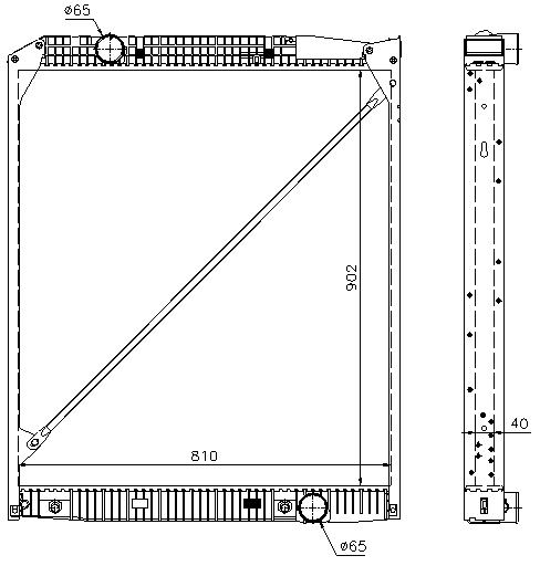 RAD. MERCEDES ACTROS (96) 1843/ 2543/ 2643
