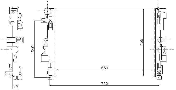 RAD. MERCEDES VITO II (03) 2.0CDi / 2.2CDI / 3.2i V6