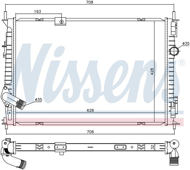 RAD. NISSAN QASHQAI (07) M/A +/- 1.6DCi