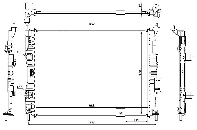 RAD. NISSAN QASHQAI (07) 1.6i 16v