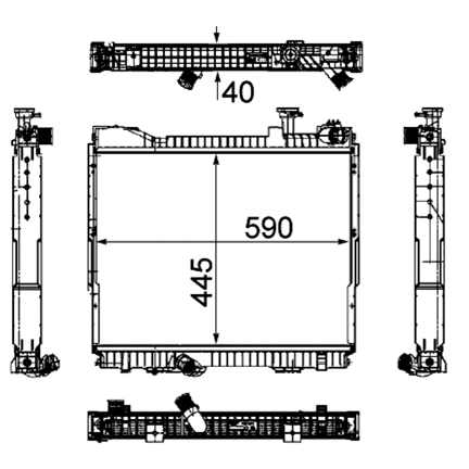 RAD. NISSAN CABSTAR/ATLEON (06) 35,15 / 53.15