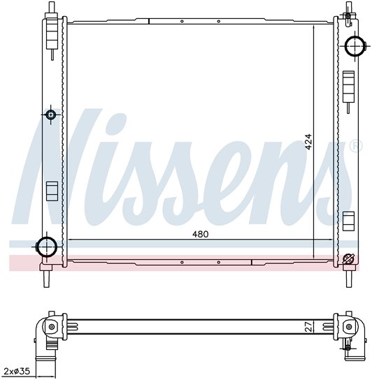 RAD. NISSAN CUBE/JUKE (10) +/- 1.5DCi