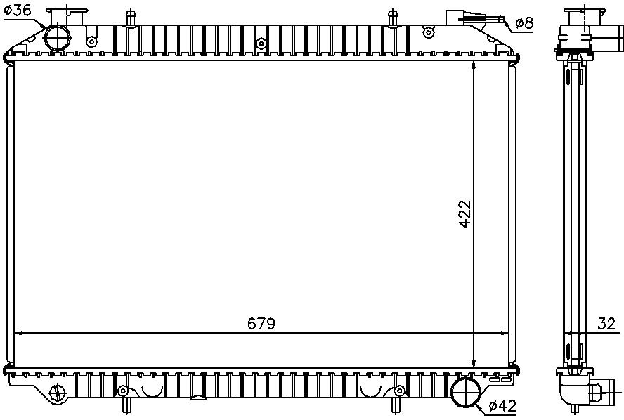 RAD. NISSAN SERENA (94) LX/ SLX 2.3