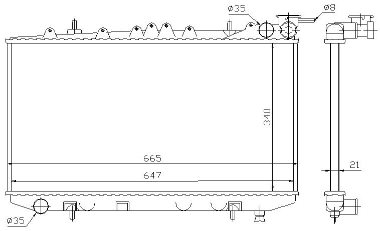 RAD. NISSAN PRIMERA P10 (90 -96) 1.6 / 2.0