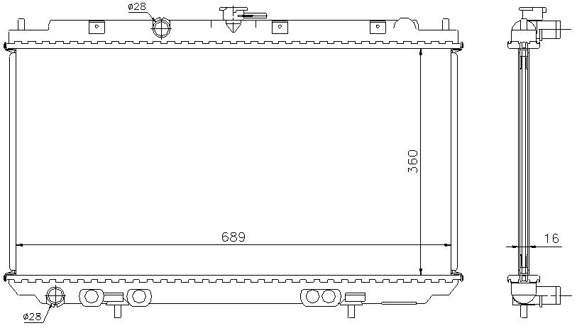 RAD. NISSAN ALMERA N16 (00) GASOLINA