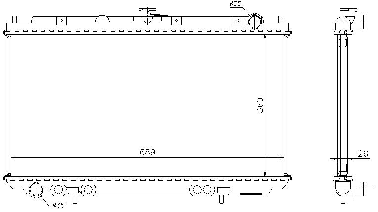 RAD. NISSAN ALMERA N16 (00) 2.2DiTD